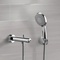 Chrome Wall Mounted Tub Spout Kit with Hand Shower